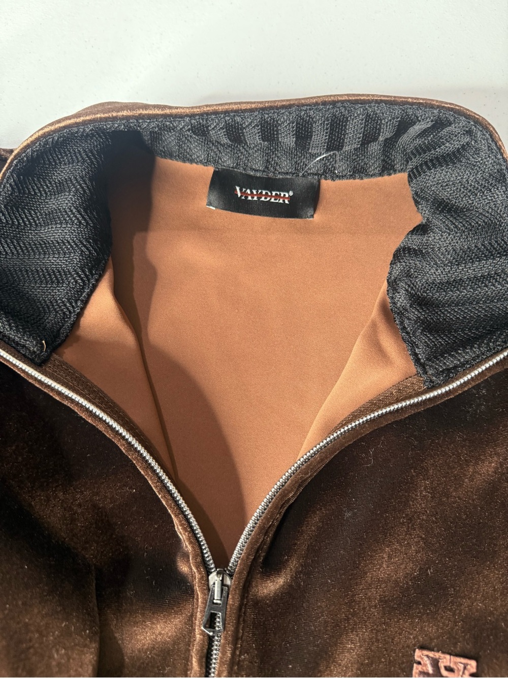 Vayder Baglioni Stretch Velvet Half Zip Sweatshirt Men XL - Picture 3 of 5